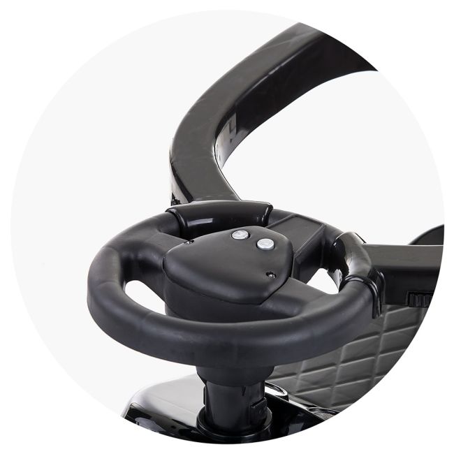 Masinuta de impins chipolino turbo black cu maner hubroctr02102bk