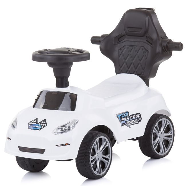 Masinuta de impins chipolino turbo white cu maner hubroctr02101wh