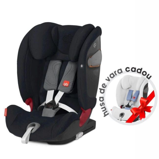Scaun auto gb everna-fix velvet black+husa de vara gb everna-fix smb619000353619000404