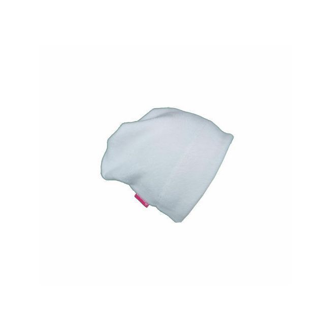 Set caciula cu protectie gat nou nascut Fleece Alb, din bumbac KDECPF00ALB