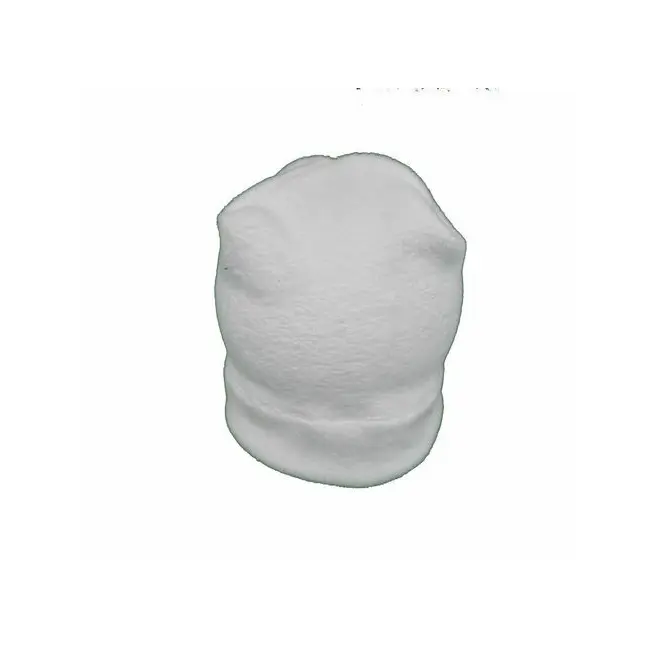 Set caciula cu protectie gat nou nascut Fleece Alb, din bumbac KDECPF00ALB