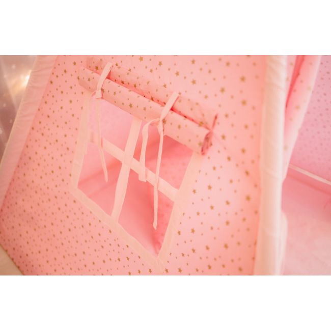 Cort de joaca, Gold Stars Teepee Pink, 110 x 110 MRD971