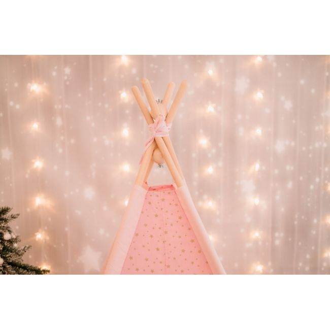 Cort de joaca, Gold Stars Teepee Pink, 110 x 110 MRD971