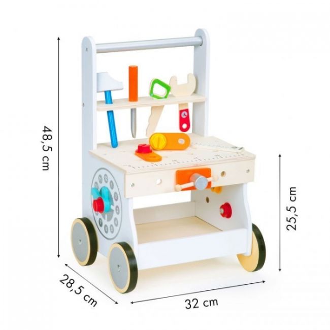 Banc de lucru, tamplarie din lemn ecotoys tl88042 - alb edeeditl88042white