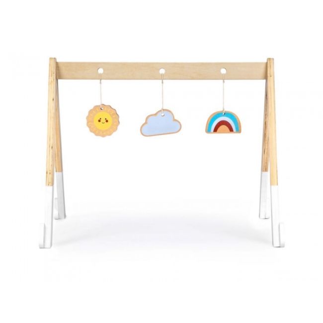 Bara educativa din lemn pentru copii cu 3 jucarii, ecotoys ca12231 edeedica12231