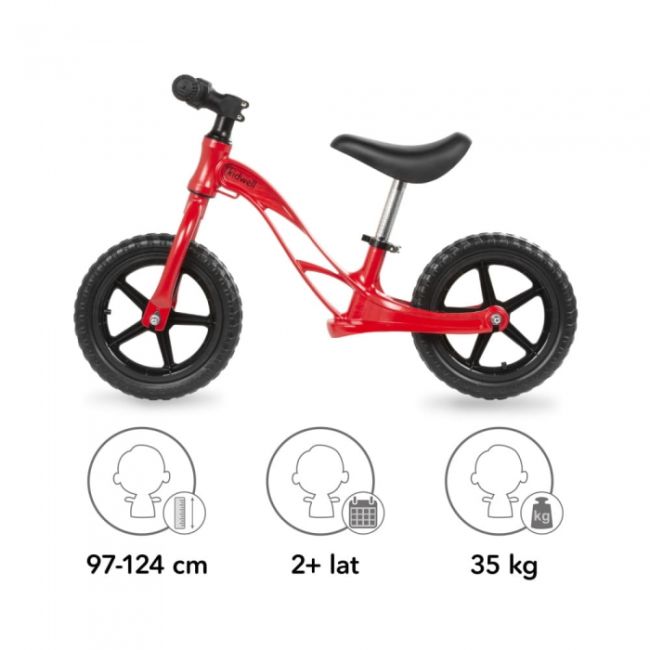 Bicicleta fara pedale cu cadru din magneziu kidwell rocky red edeedirobiroc01a3