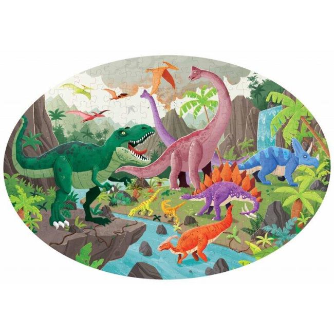 Cunoaste, invata si exploreaza -  puzzle dinozauri (205 piese)