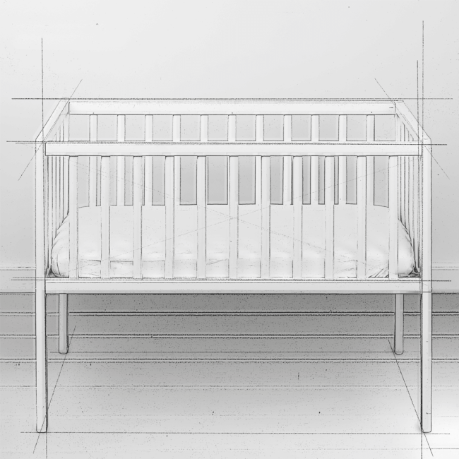 Patut Mic, Co-sleeping Din Lemn, Classic Alb 90 X 40 Cm Pjbbedside_alb