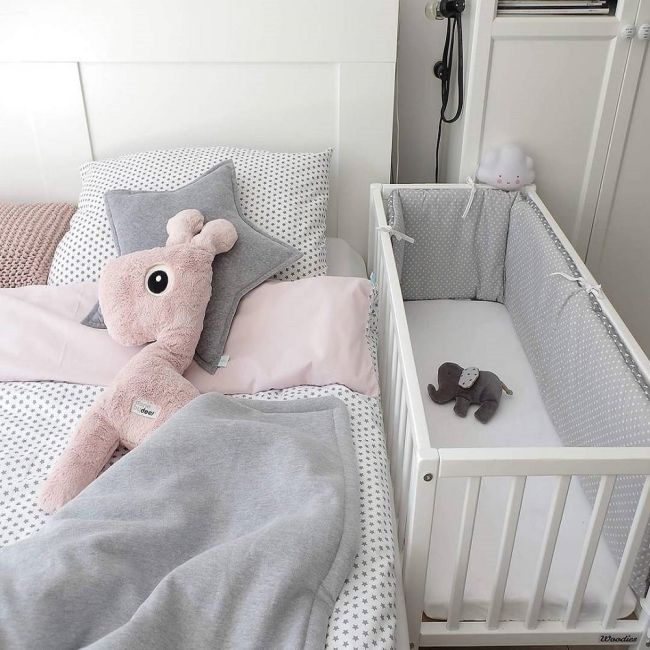 Patut Mic, Co-sleeping Din Lemn, Classic Alb 90 X 40 Cm Pjbbedside_alb