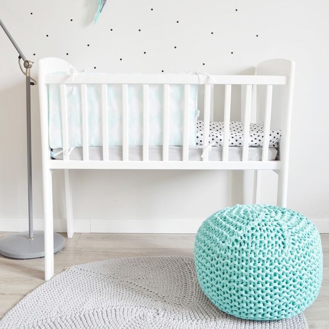 Patut Mic, Co-sleeping Din Lemn, Alb 90 X 40 Cm Pjbbedside_alb01