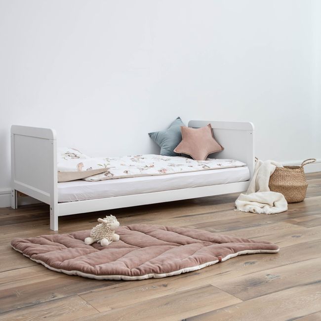 Patut Din Lemn Masiv, Transformabil Pentru Bebe Si Junior, Clasic Alb 140 X 70 Cm Pjbclasic_140