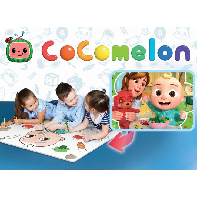 Puzzle de colorat maxi - cocomelon la masa (60 piese)