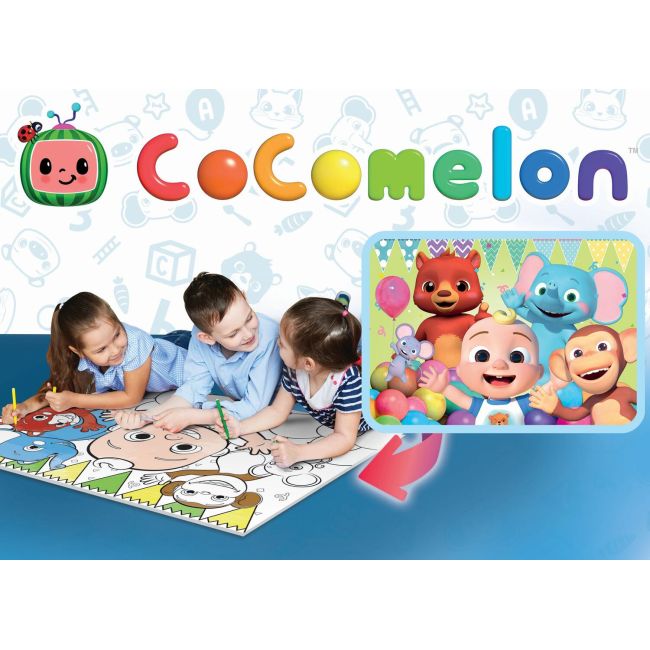 Puzzle de colorat maxi - cocomelon si prietenii (24 piese)