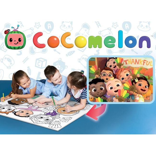 Puzzle de colorat maxi - cocomelon si prietenii (60 piese)
