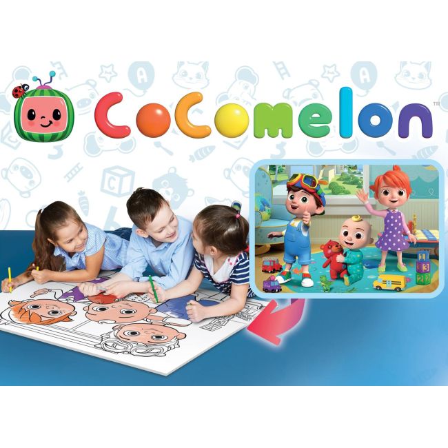 Puzzle de colorat maxi - cocomelon si ursuletul (60 piese)