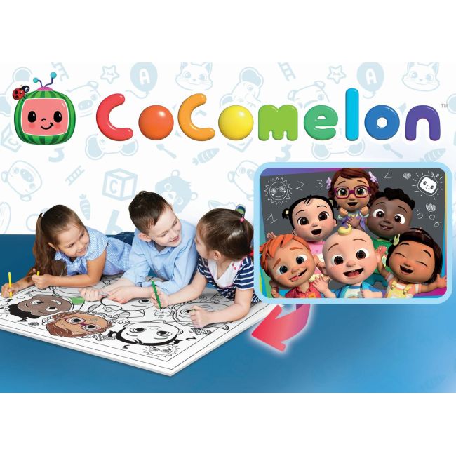 Puzzle de colorat maxi - invatam cu cocomelon (24 piese)