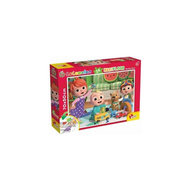Puzzle de colorat maxi - o zi insorita cu cocomelon (24 piese)
