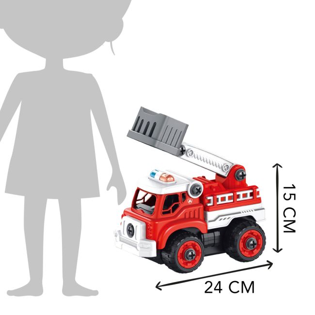 Set constructie camion pompieri cu radiocomanda bk9022