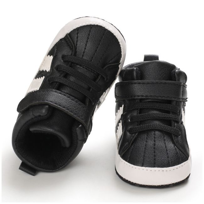 Ghetute negre cu dungi albe (Marime Disponibila: 6-9 luni (Marimea 19 incaltaminte)) MBB233-2-p4