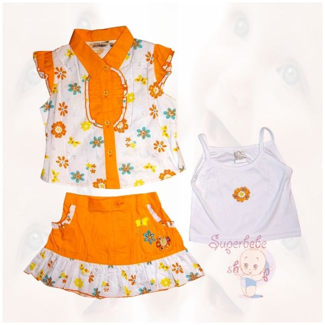 Costumas cu fustita orange 3 ani - 9450 A.3 ani