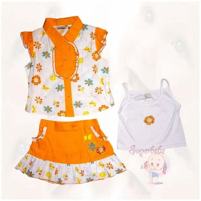 Costumas cu fustita orange 3 ani - 9450 A.3 ani