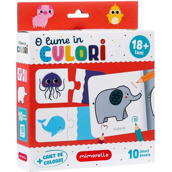 Joc educativ Puzzle O lume in culori, 10 piese Mimorello EK6669 BBJEK6669_Initiala