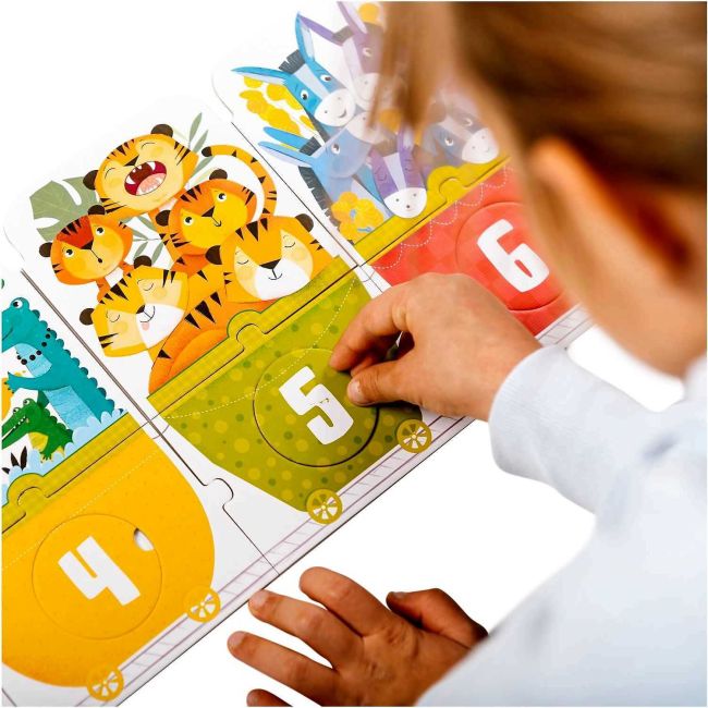 Puzzle Trenuletul cifrelor, 30 piese,  135 x 23 cm Mimorello EK6670 BBJEK6670_Initiala