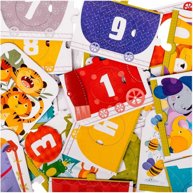 Puzzle Trenuletul cifrelor, 30 piese,  135 x 23 cm Mimorello EK6670 BBJEK6670_Initiala
