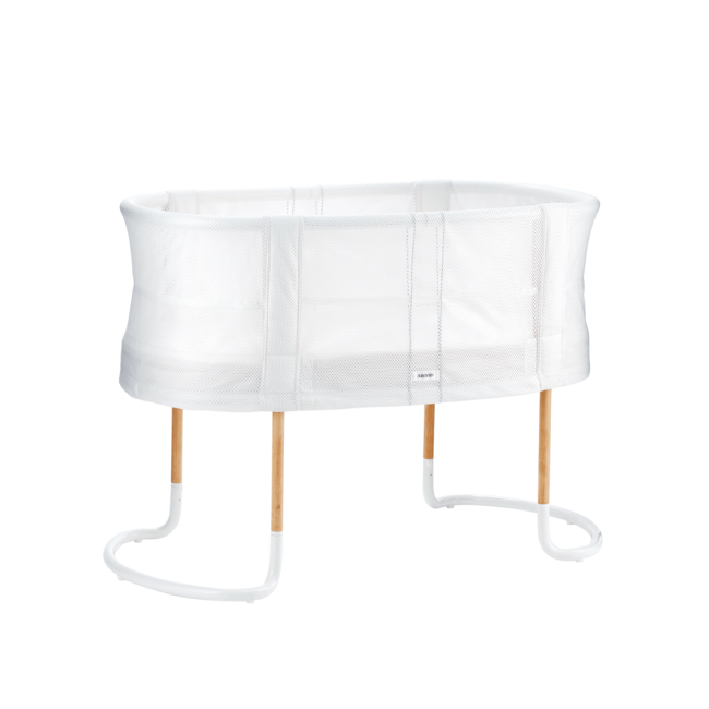 BabyBjorn - Patut reglabil pe inaltime din mesh, Alb BSAFE085021A