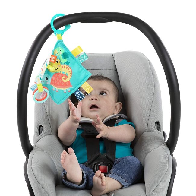 Bright Starts - Jucarie mini paturica cu animalute vesele BBB12619