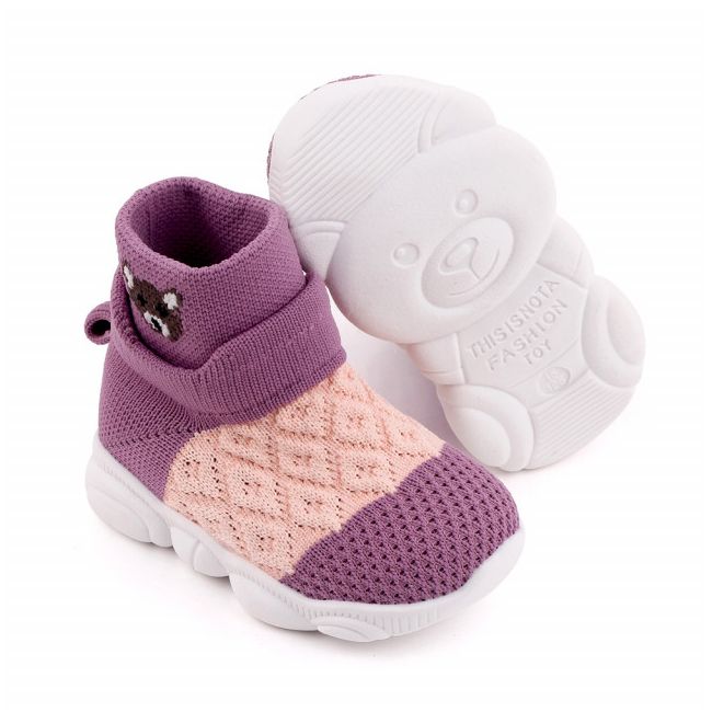 Mocasini inalti tip adidas in nuante de lila - Ursulet (Marime Disponibila: Marimea 22) MBd2649-6-p32