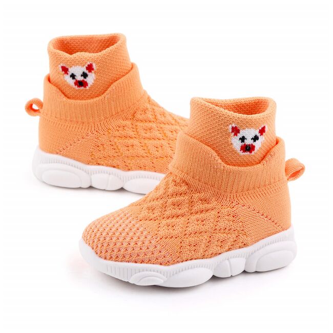 Mocasini portocalii, inalti tip adidas - Ursulet (Marime Disponibila: Marimea 21) MDd2649-4-p32