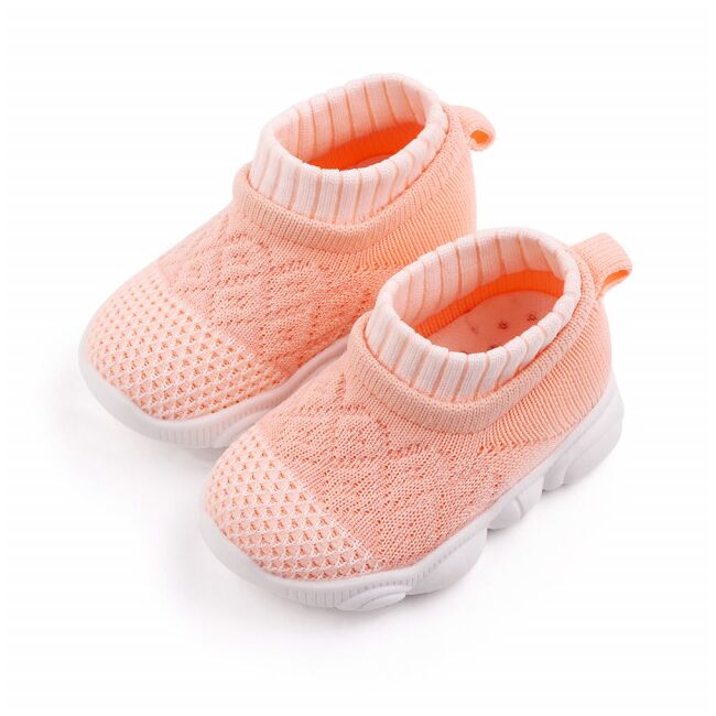 Mocasini roz banan tip adidas cu talpa antiderapanta (Marime Disponibila: Marimea 19) MDd2649-2-p32