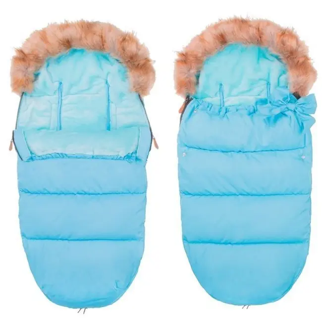 Springos - sac iarna carucior cu blanita detasabila mevis delux all blue lvtksb0015