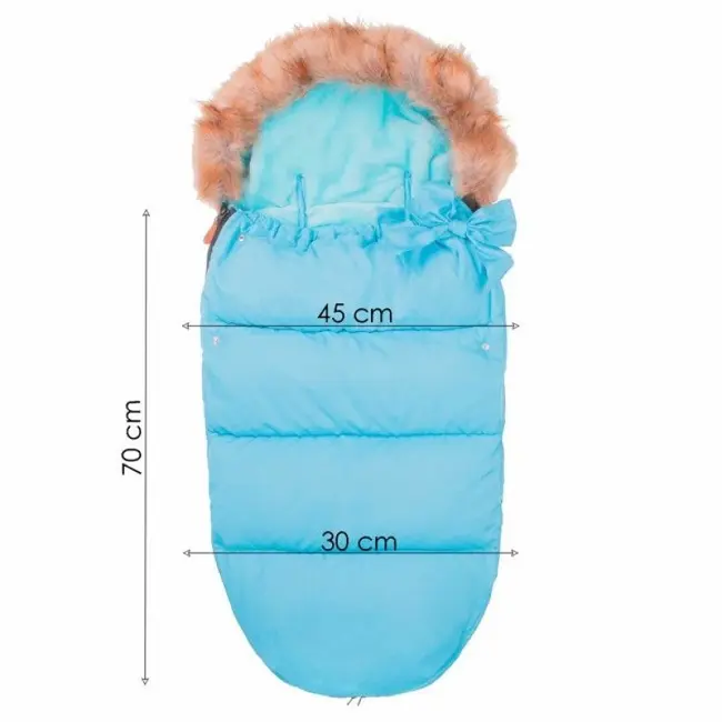 Springos - sac iarna carucior cu blanita detasabila mevis delux all blue lvtksb0015