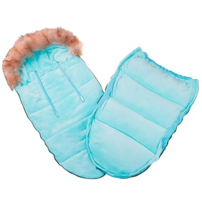 Springos - sac iarna carucior cu blanita detasabila mevis delux all blue lvtksb0015