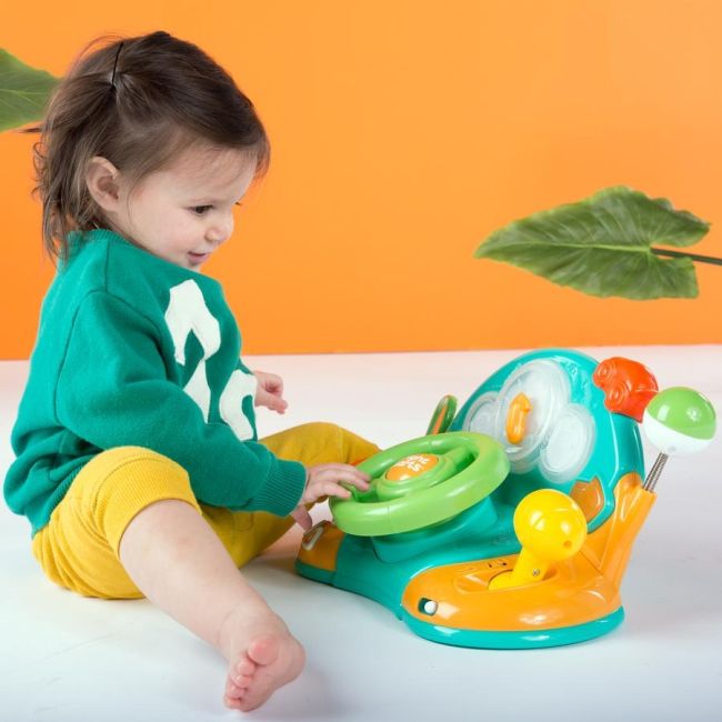 Bright Starts - Jucarie multifunctionala cu volan Lights & Colors Driver™ BBB52178