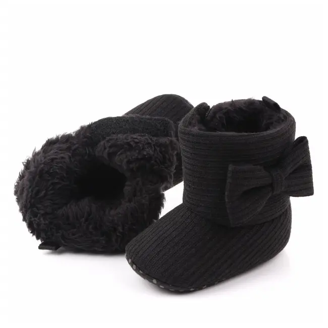 Cizmulite negre cu fundita MDD2335-3-sa26(sa4)