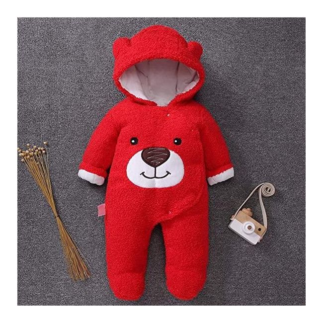 Combinezon rosu plusat - Teddy MB059-2