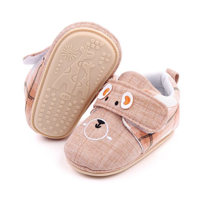 Pantofiori crem in carouri - Ursulet MDP434