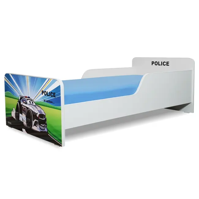 Pat Start Police 2-12 ani + saltea 160x80x12 cm SmartNest cu lana + husa impermeabila - PC-PCH-PRO-STR-POL-80
