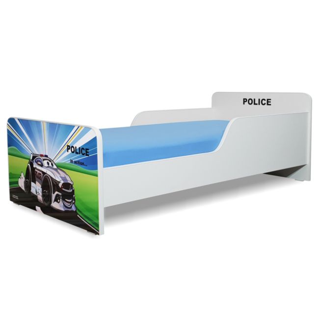 Pat Start Police 2-8 ani + saltea 140x70x12 cm SmartNest cu lana + husa impermeabila - PC-PCH-PRO-STR-POL-70