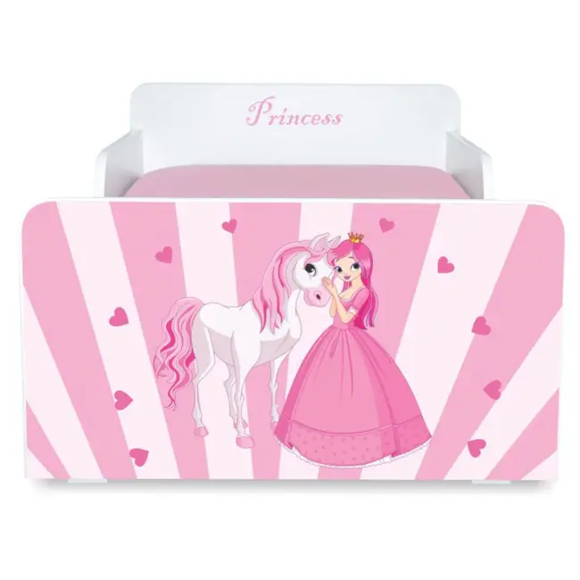 Pachet Promo Pat fete 2-8 ani Start Princess Pony, saltea SmartNest cu lana si husa impermeabila- PC-PCH-PRO-STR-PRP-70
