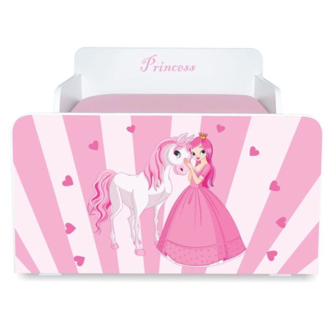 Patut Creativ Princess Pony Fete 2-8 Ani, Cu Saltea Cu Lana 140x70x6 Cm Inclusa - ASC-mok-prp-70