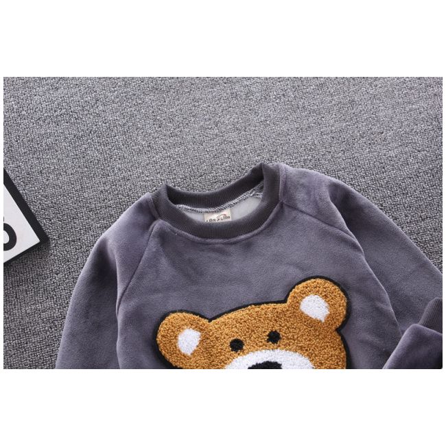 Costum gri captusit cu polar din catifea - Teddy ADOCTSC45-SA10.2 ani