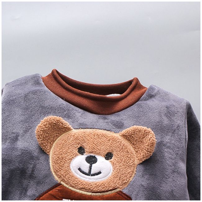 Costum gri captusit cu polar din catifea - Ursulet ADOCTSC42-SA8.2 ani