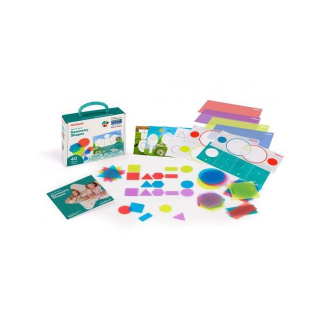 Joc educational forme geometrice cu piese translucide - okeml32164