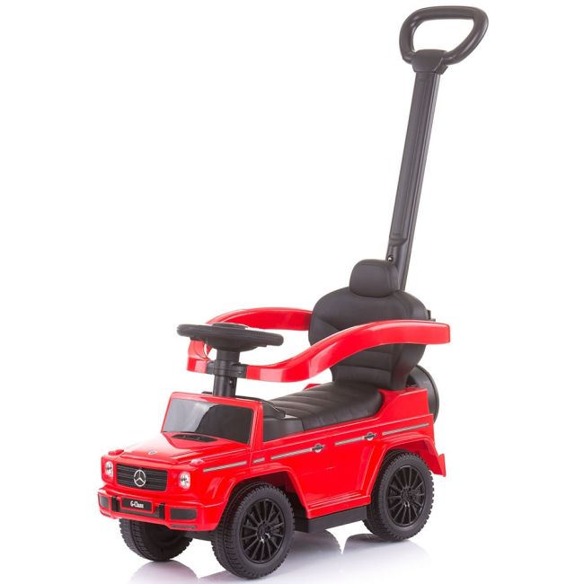 Masinuta de impins chipolino mercedes g350 red cu maner si copertina hubrocmb02102re