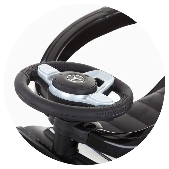 Masinuta de impins chipolino mercedes g350 white cu maner si copertina hubrocmb02101wh