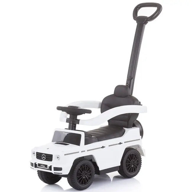 Masinuta de impins chipolino mercedes g350 white cu maner si copertina hubrocmb02101wh